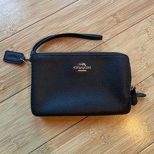 Coach Double Corner Zip Wristlet, like new
